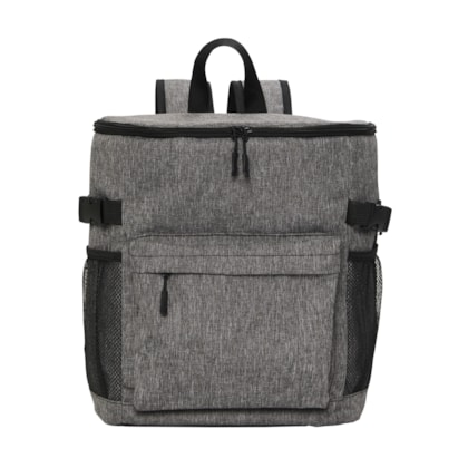 Kit 1 Mochila Freshbag Cinza Termica Poliester C/ Abridor 19l