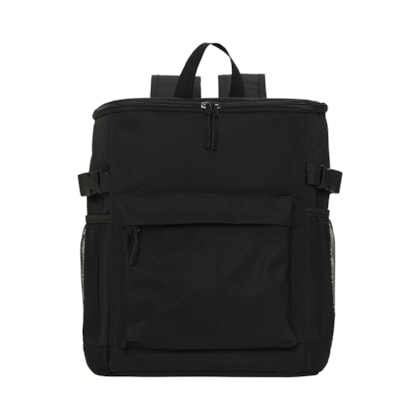 Kit 1 Mochila Freshbag Preta Termica Poliester C/ Abridor 19l