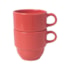 Kit 12 Caneca Ceram Coral Primavera 200ml