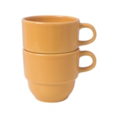 Kit 12 Caneca Ceramica Torre Especial Amarelo Verao 200ml
