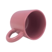 Kit 12 Caneca de Cerâmica Aconchego Rosa Fosca - Sem Resina