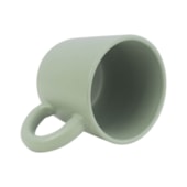 Kit 12 Caneca de Cerâmica Aconchego Verde Fosca 360ml - Sem Resina