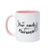 Kit 12 Caneca de Cerâmica Para Sublimação Com Alça E Interior Rosa Claro 325ml