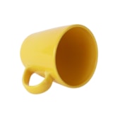 Kit 12 Caneca de Cerâmica Para Sublimação Vitta Amarela de 272ml