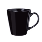 Kit 12 Caneca de Cerâmica Vitta Preta de 272ml Sem Resina