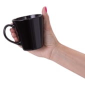 Kit 12 Caneca de Cerâmica Vitta Preta de 272ml Sem Resina