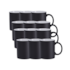 Kit 12 Caneca Para Sublimação Mágica Preto Fosca 325mll