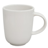 Kit 12 Canecas de Cerâmica Cônica Branca 275ml Sem Resina