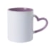 Kit 12 Caneca Ceramica Branca Alca Coracao Int. Violeta 325ml