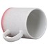 Kit 12 Canecas de Cerâmica Splash Para Sublimação Branca Com Rosa degradê Fosca 310ml