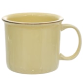 Kit 12 Canecas de Cerâmica Tipo Esmaltada Amarela 280ml Para Sublimação