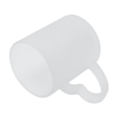 Kit 12 Canecas de Vidro Para Sublimação Jateada Com Alça de Coração de 330ml