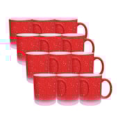 Kit 12 Canecas Para Sublimação Splash degradê Vermelha Com Branca Fosca 325ml Kit 12 Canecas Para Sublimação Splash degradê Vermelha Com Branca Fosca 325ml