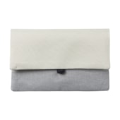 Kit 12 Nécessaire Envelope Bege Cinza Poliéster 20x12cm