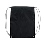 Kit 12 Sacochila de Poliéster 210d Preto 45x35cm