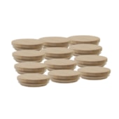 Kit 12 Tampas de Bambu Para Caneca 11oz