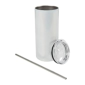 Kit 2 Copo Inox Com Tampa E Canudo Para Sublimação de 450ml