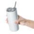 Kit 2 Copo Inox Com Tampa E Canudo Para Sublimação de 450ml