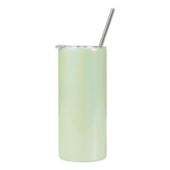 Kit 2 Copo Inox Com Tampa E Canudo Para Sublimação de 450ml