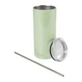 Kit 2 Copo Inox Com Tampa E Canudo Para Sublimação de 450ml