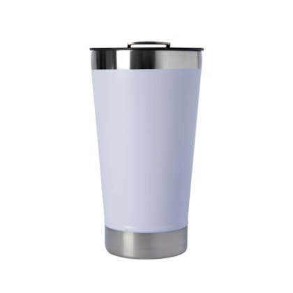Kit 2 Copo Térmico Branco Gelo Special de Inox Com Tampa 502ml - Sem Resina