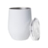 Kit 2 Copo Termico de Inox Parede Dupla Com Tampa Branco Para Sublimacao 350ml