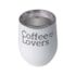 Kit 2 Copo Termico de Inox Parede Dupla Com Tampa Branco Para Sublimacao 350ml