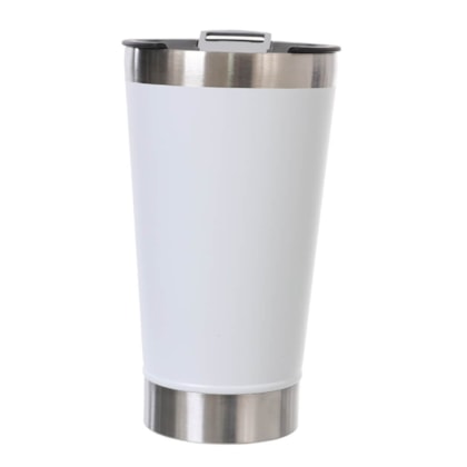 Kit 2 Copo Térmico Special Light Branco de Inox Com Tampa de 500ml