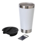 Kit 2 Copo Térmico Special Light Branco de Inox Com Tampa de 500ml