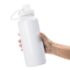 Kit 2 Garrafa Squeeze Para Sublimação Térmica Com Tampa Emborrachada Branca de 900ml