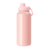 Kit 2 Garrafa Squeeze Para Sublimação Térmica Com Tampa Emborrachada Rosa de 900ml