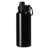 Kit 2 Garrafa Squeeze Térmica Com Tampa Emborrachada  Preta de 900ml - Sem Resina