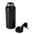 Kit 2 Garrafa Squeeze Térmica Com Tampa Emborrachada  Preta de 900ml - Sem Resina