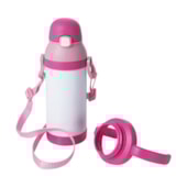 Kit 2 Garrafa Térmica Inox Para Sublimação Com Pegador Rosa de 330ml
