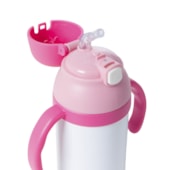 Kit 2 Garrafa Térmica Inox Para Sublimação Com Pegador Rosa de 330ml