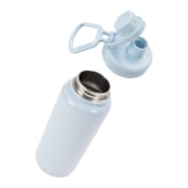 Kit 2 Garrafas Squeezes Para Sublimação Térmica Com Tampa Emborrachada Azul de 900ml