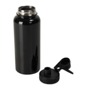 Kit 2 Garrafas Squeezes Térmica Com Tampa Emborrachada  Preta de 900ml - Sem Resina