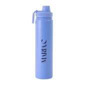 Kit 2 Garrafas Térmica Inox Emborrachada Fresh Para Sublimação Azul Fosca 750ml