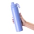 Kit 2 Garrafas Térmica Inox Emborrachada Fresh Para Sublimação Azul Fosca 750ml