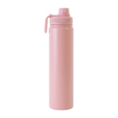 Kit 2 Garrafas Térmica Inox Emborrachada Fresh Para Sublimação Rosa Fosca 750ml