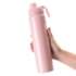 Kit 2 Garrafas Térmica Inox Emborrachada Fresh Para Sublimação Rosa Fosca 750ml