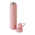 Kit 2 Garrafas Térmica Inox Emborrachada Fresh Para Sublimação Rosa Fosca 750ml