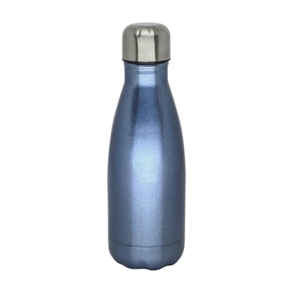 Kit 2 Squeeze Garrafa Inox Azul Perolizado 500ml