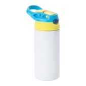 Kit 2 Squeeze Garrafa Kids de Inox Térmica Para Sublimação de 300ml Amarelo