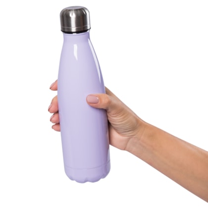 Kit 2 Squeeze Garrafa Térmica Inox Lilás de 450ml Para Sublimação