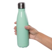 Kit 2 Squeeze Garrafa Térmica Inox Verde Menta de 450ml Para Sublimação