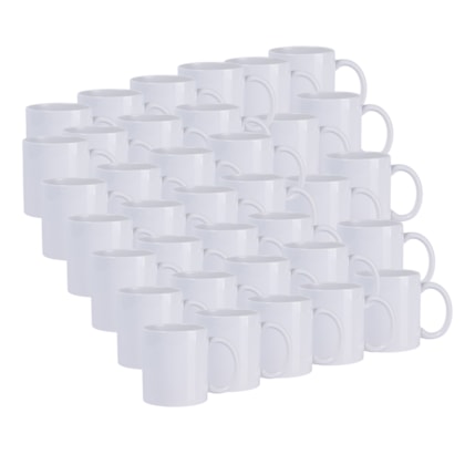 Kit 36 Caneca Para Sublimação de Cerâmica Branca 325ml Aaa
