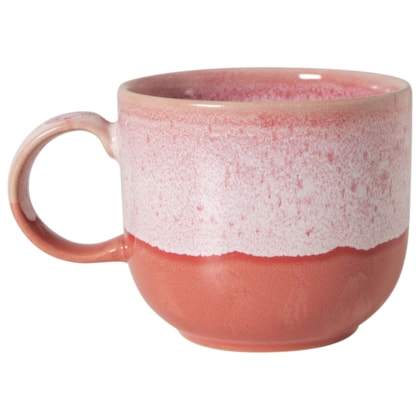 Kit 4 Caneca de Cerâmica Bold Vermelho Romã 480ml - Sem Resina
