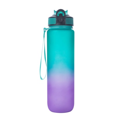 Kit 4 Garrafa Squeeze Academy degradê Verde Com Lilás 940ml