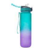 Kit 4 Garrafa Squeeze Academy degradê Verde Com Lilás 940ml
